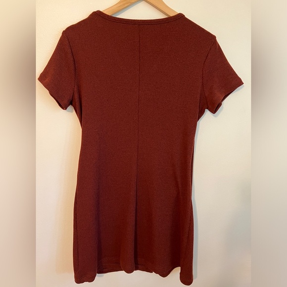 Madewell Ribbed Knit Wrap Dress - Size Medium - Picture 4 of 13